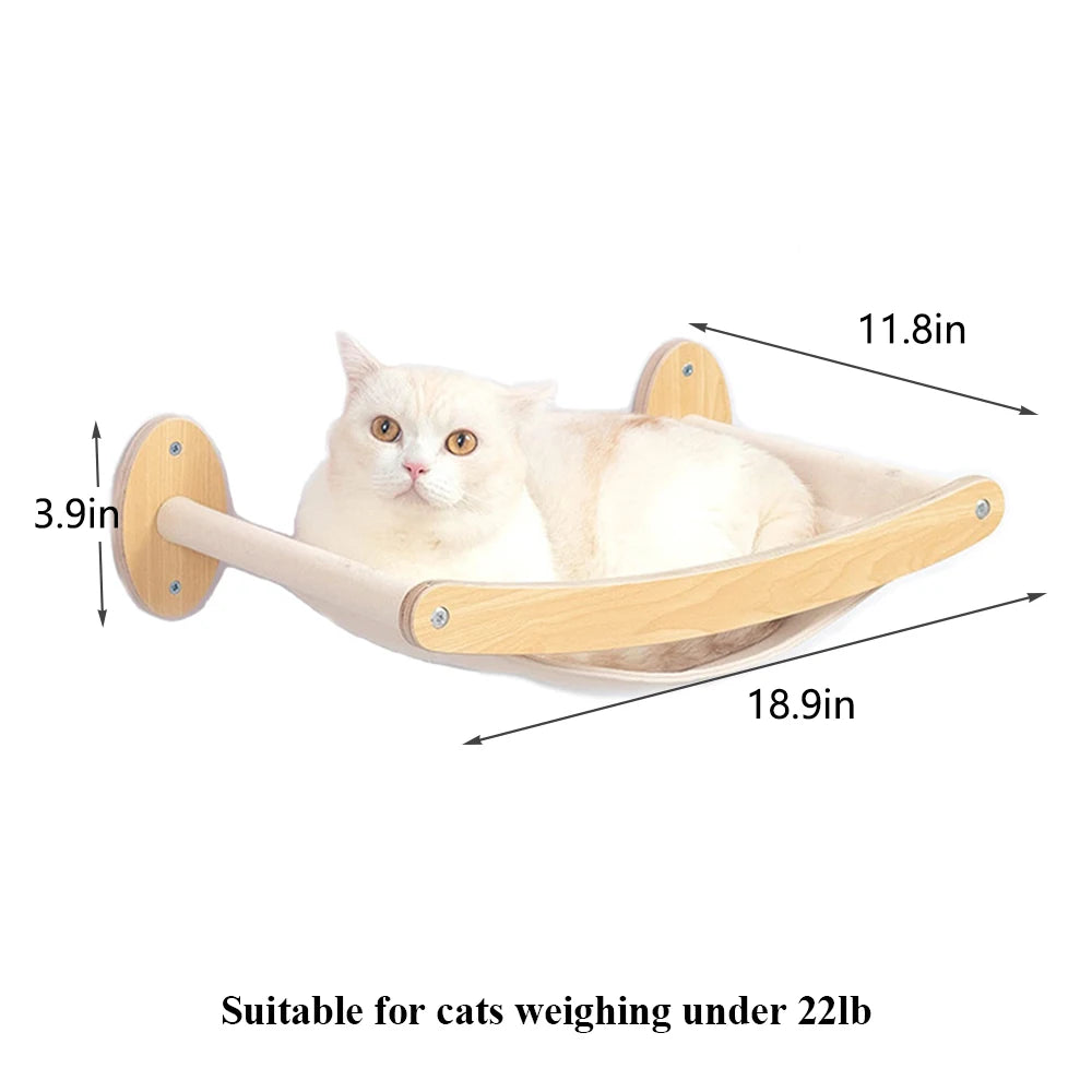 Cat Climbing Shelf Wall Mounted Four Step Stairway With Sisal Scratching Post For Cats Tree Tower Platform Jumping Pet Furniture