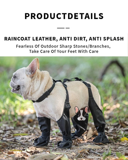 Dog Shoes Waterproof Ajustable Shoes For Dogs Non-Slip Dog Boots Outdoor Protector Accessories For Small Medium French Bulldog