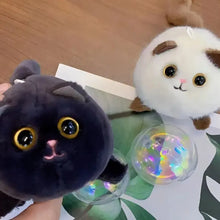 搖尾巴可愛貓咪玩具毛絨公仔鑰匙扣門包掛件卡通動物貓咪時尚女孩鑰匙扣鍊女禮物