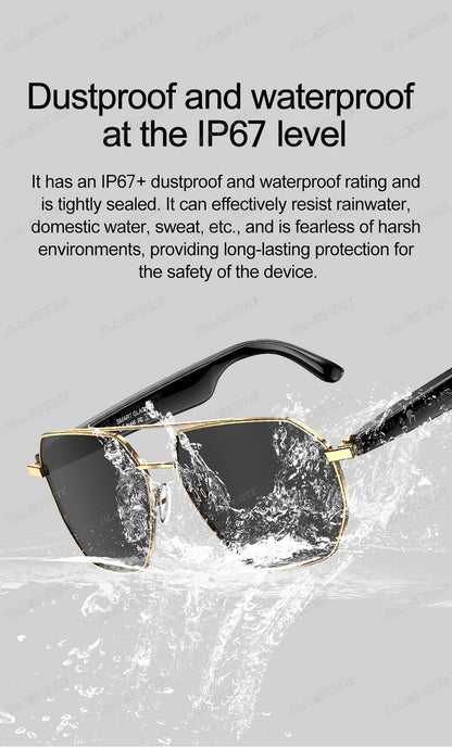 AI Smart Glasses with ChatGPT4.0 Instant Translation 164 Languages Bluetooth Calls IP67 Waterproof HD Camera for Travel Business