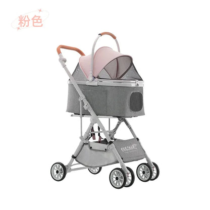 Detachable Pet Cart Detachable One Car Three-purpose Universal Pet Cart for Cats and Dogs