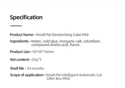 Original PETKIT N50 Cube Odor Eliminator for Pura Max Self-Cleaning Cats Litter Box Cat Toilet gatos Control Air mascotas