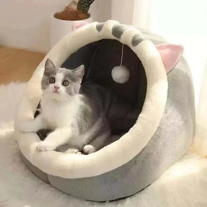 Deep Sleep Cat Bed Cartoon Pet Foldable Removable Washable Pet Sleeping Bed for Small Dog Mat Bag Cave Cats Bed