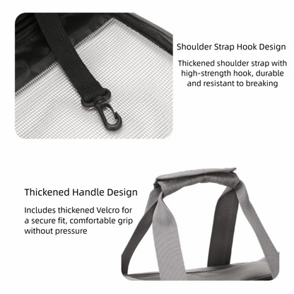 One Shoulder Polyester Pet Carrier Bag Breathable Mesh Simple Design Pet Bag Portable Handbag Style Pet Backpack Outdoor Travel