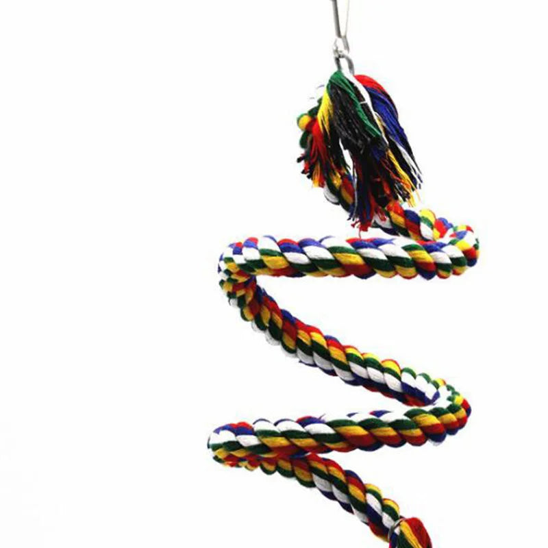 Parrot Toy Wicker Rope Hanging Braided Budgie Chew Bird Cage Cockatiel Toy Pet Stand Training Accessories Bite Swing Supplies