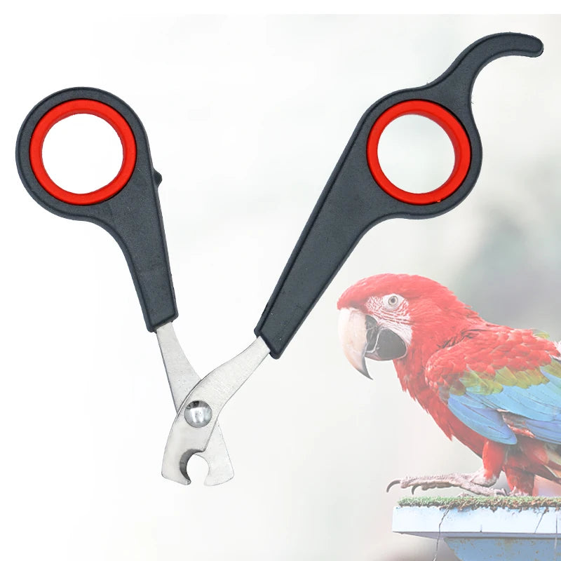 ペット鳥オウム小動物アクセサリーグルーミングツール爪切り黒と赤