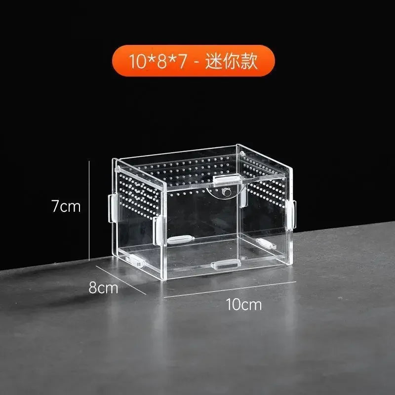 Reptile Habitat Terrarium Breeding Box Acrylic Case Nano Arboreal Tarantula Enclosure Spider Scorpion Bearded Dragon Habitat