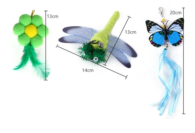 貓玩具模擬鳥互動吸盤羽毛鳥帶鈴鐺貓棒玩具幼貓玩逗貓棒玩具貓用品