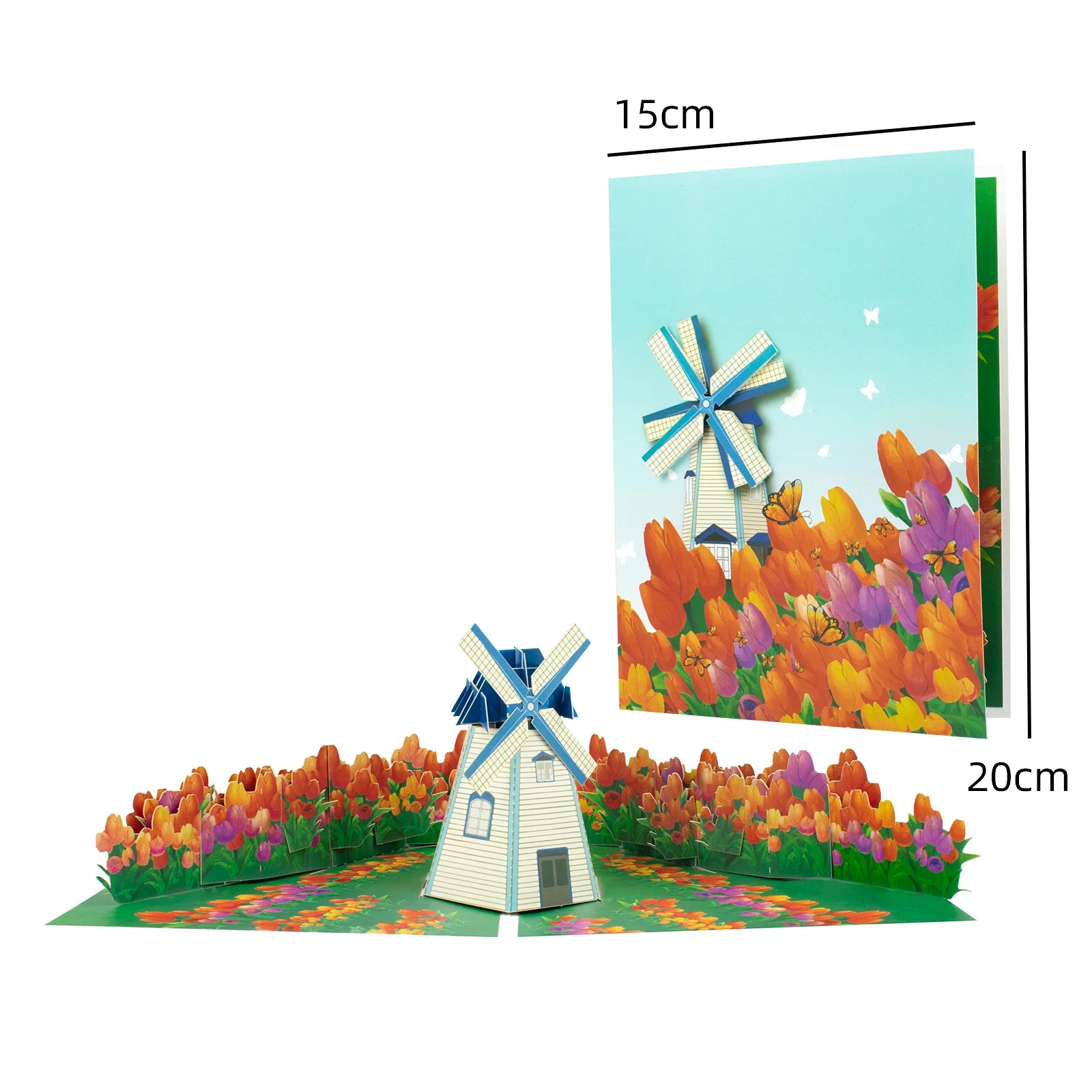 Pop-Up Flower Card Flora 3D Greeting Card for Birthday and Festivals