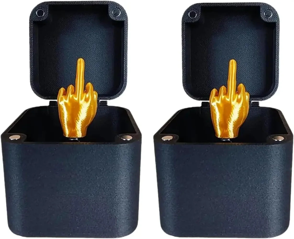 Fun Gag Birthday Gift Accessories Desk Decoration Surprise Gift Box Toys Middle Finger in the Box Supplies Crafts Decor figurine