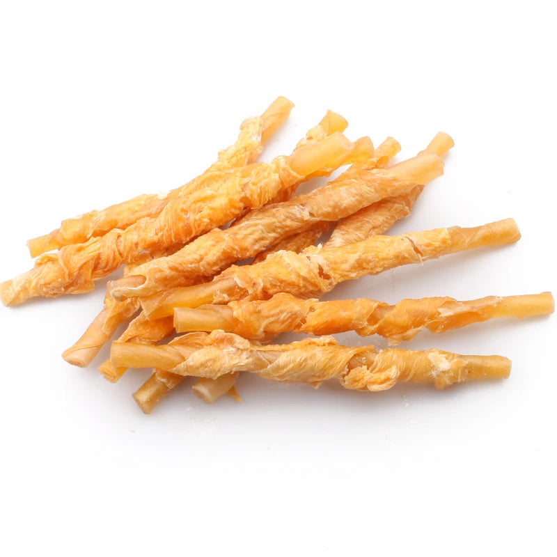 Dog Snacks  Fresh Chicken Cowhide Pet Food Puppy Chew Clean Teeth Training Reward Delicious Keep Healthy  Feeder