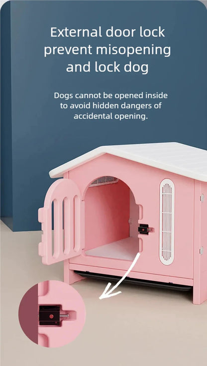 All-Season Plastic Dog House for Indoor & Outdoor Use