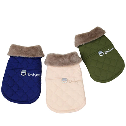 Warm Fleece Dog Jacket Vest Winter Dog Clothes Puppy Cats French Bulldog Coat Chihuahua York Pet Apparel for Small Medium Dogs