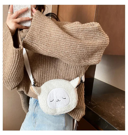 Japanese Style Kawaii Bag Women Cartoon Plush Shoulder Bag for Women 2022 New Crossbody Bag Small Phone&Purse Bag Bolsa Feminina