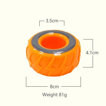 CAITEC Dog Toys Squeaking Tire Toy Durable Floatable Springy Pet Toys Bite Resistant