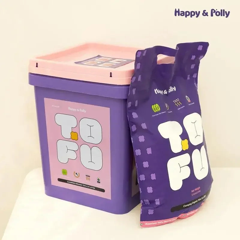 Tofu Cat Litter, Clumping, Flushable, Dust-Free, Odor Control, Low tracking, Not Suitable for Automatic Litter Boxes