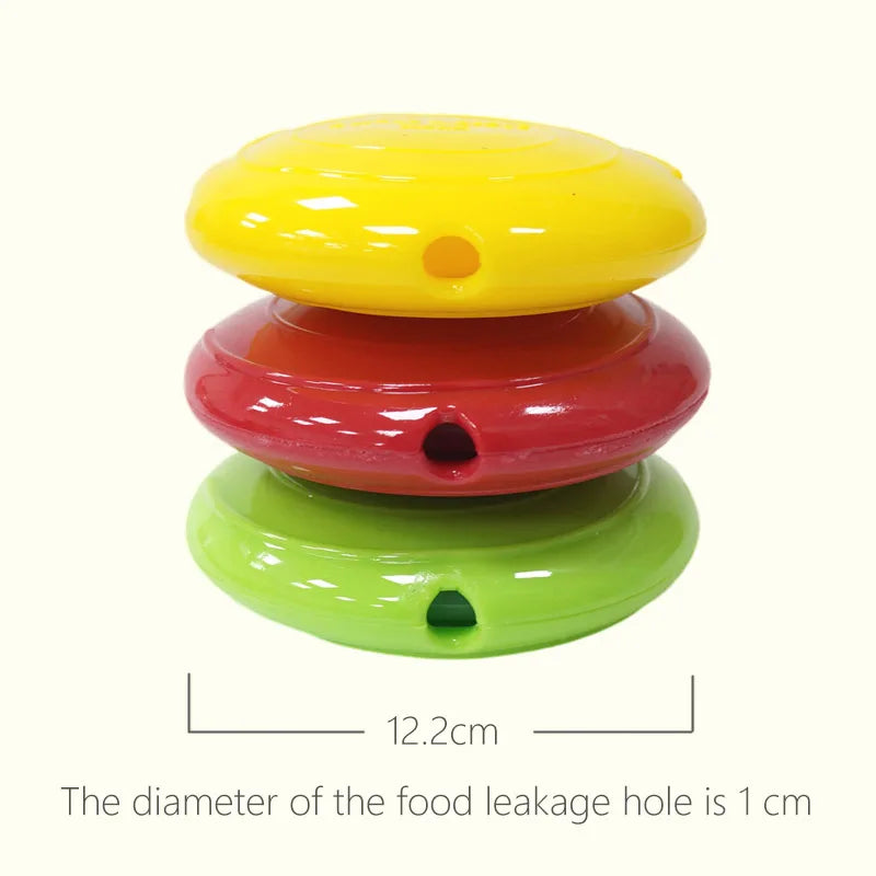 CAITEC Dog Toys Squeaking Foraging Disc Springy Durable Floatable Foraging and Chewing Pet Toy