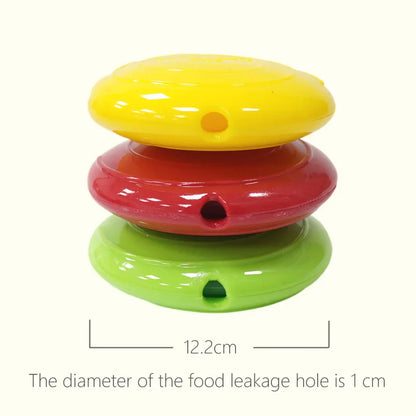 CAITEC Dog Toys Squeaking Foraging Disc Springy Durable Floatable Foraging and Chewing Pet Toy