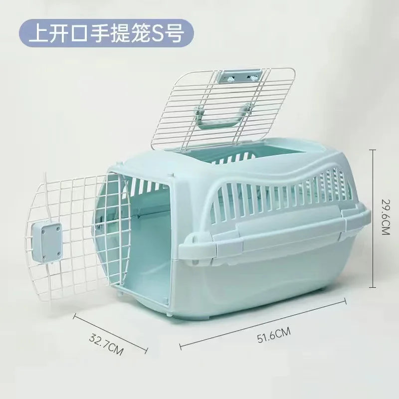 Pet Flight Case Cat Portable Cage Pet Portable out Car Box Cat Bag Small Puppies Upper Opening