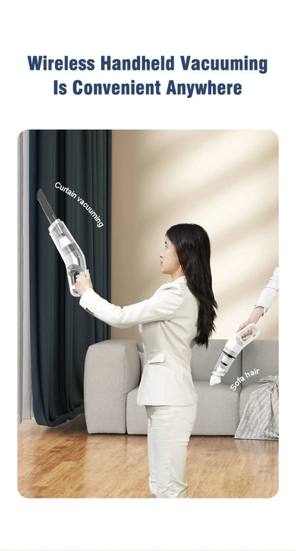 Handheld Home Vacuum Cleaner Rechargeable Portable Vacuum Cleaner Car Home Dual Purpose Wireless Dust Catcher Pet Hair 10000PA