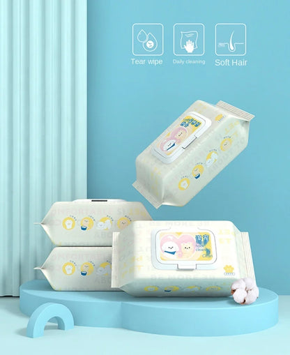 80Pcs Pet Wipes for Teeth, Eyes, Ears, Paws & Hygiene