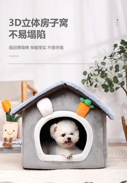 可折疊保暖狗屋沙發床，適合小型至大型寵物