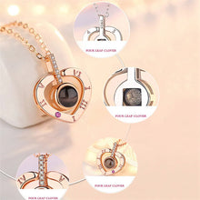 I Love You Necklace With Rose Gifts Box 100 Languages Projection Pendant Jewelry For Girlfriend 2023 New In Romantic Accessories