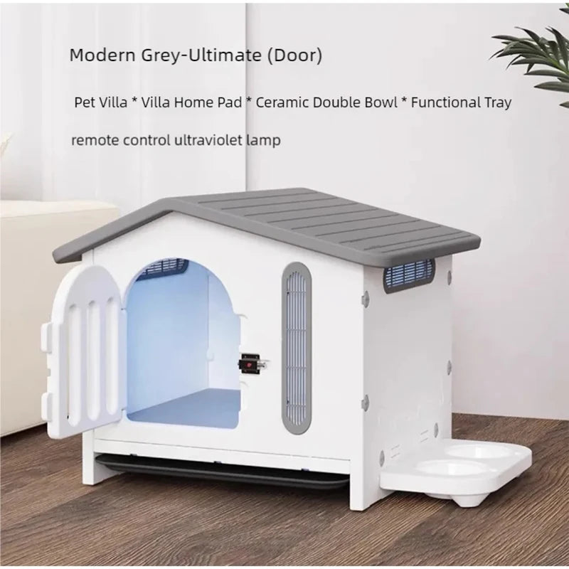 All-Season Plastic Dog House for Indoor & Outdoor Use