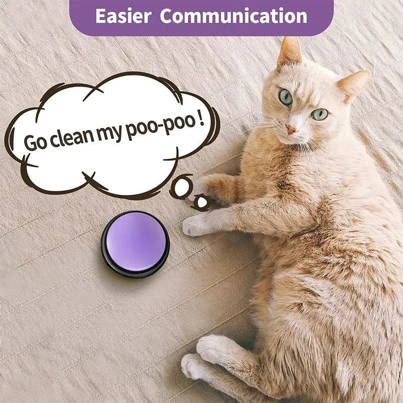 8PCS Dog Communication Buttons Voice Recording Button for Pet Training Buzzer 30 Second Record Playback Funny Gift for Talking