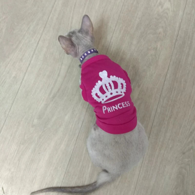 Summer Pet Clothes Solid Print Puppy Cat Vest for Cats Cool Breathable Kitten Pajamas Sphynx Persian Clothing ropa para gatos