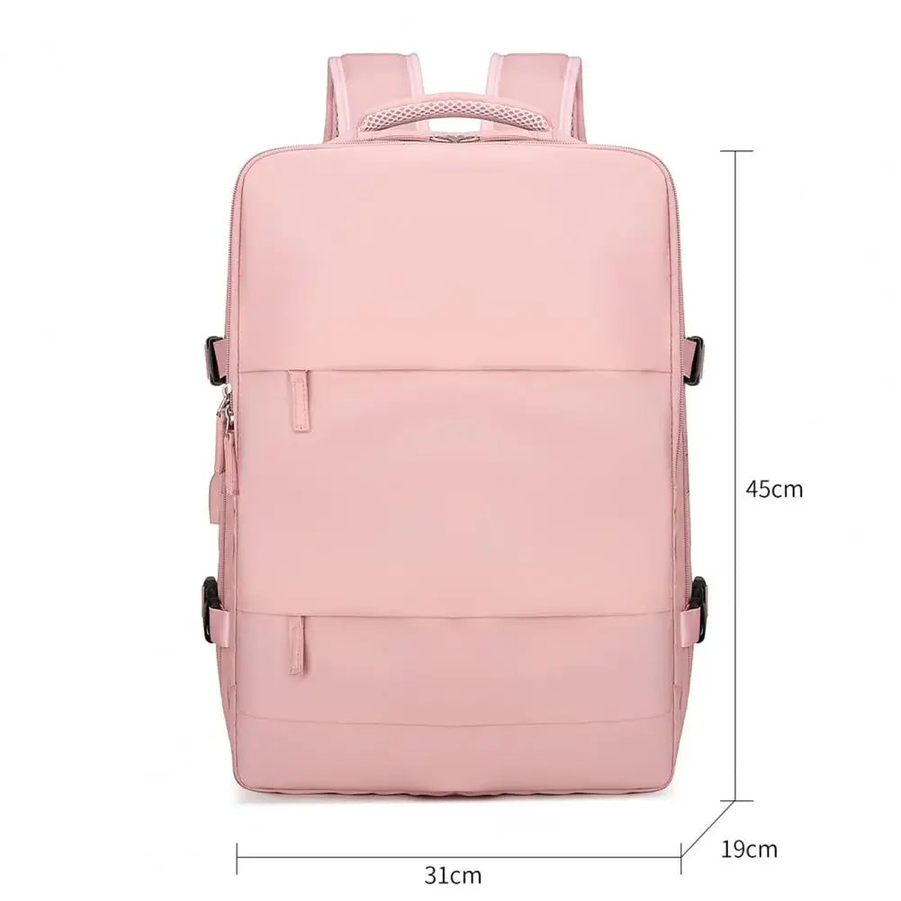 Travel Backpack Flight Approved Carry Backpack USB Charging Hole Lightweight Bag Waterproof Causal Bookbag College Travel Work