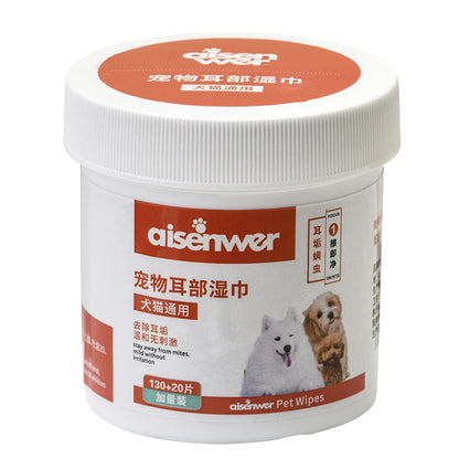 Pet Eye & Ear Cleaning Wipes for Dogs & Cats – Safe & Soft
