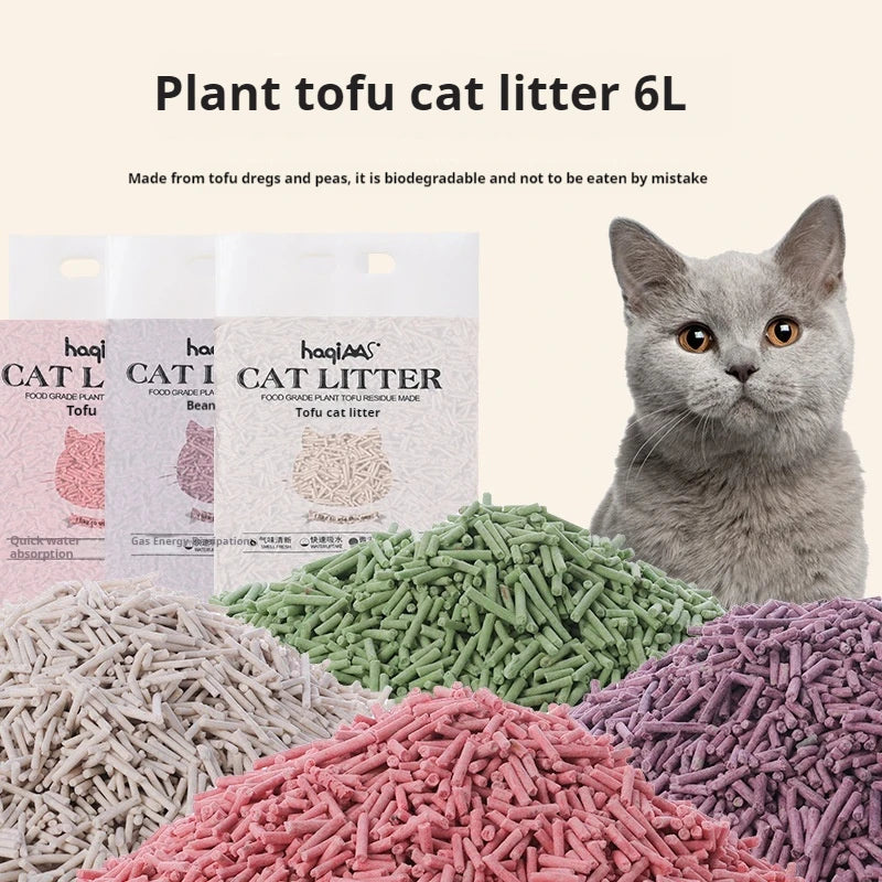 Original Tofu Cat Litter 6L Green Tea Mixed Plant Cat Litter Pet