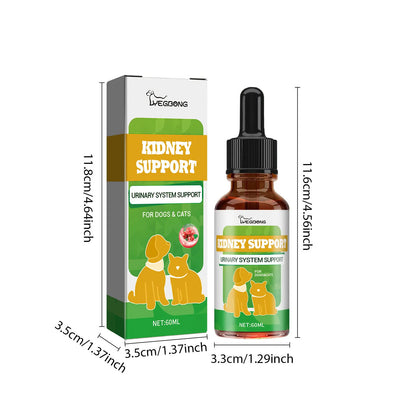 Yegbong Pet Kidney Drops Kidney Stone Removal Urinary Tract Care Maintain Urinary System Anti Inflammation Dog Health Supplement
