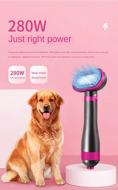 ペットヘアドライヤーソフトコーミング一体型小型・中型猫犬用ヘアドライヤー犬猫用ブロー乾燥静音ヘア乾燥