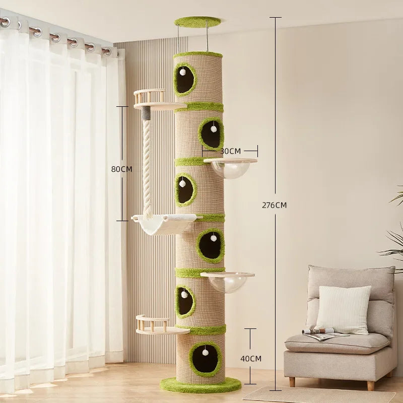Cat climbing frame nest, cat tree integration, non-solid wood Tongtian pillar, fram toys products