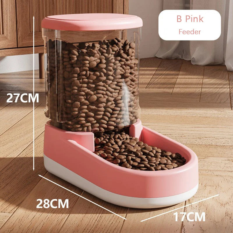 Automatic Pet Feeder Water Dispenser Dog Cat Gravity Food And Water Dispenser With Pet Food Bowl Large Capacity