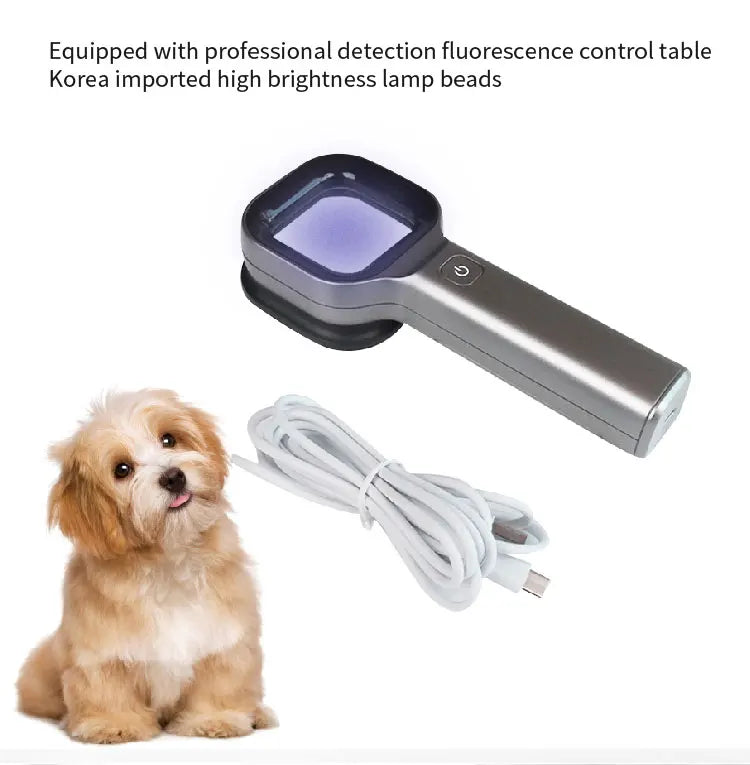 Woods Light Skin Examination For Cat Dog Ringworm Handheld UV Wood's lamp Skin Fungus Detector Vitiligo Pityriasis Versicolor