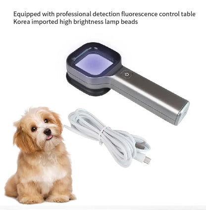 Woods Light Skin Examination For Cat Dog Ringworm Handheld UV Wood's lamp Skin Fungus Detector Vitiligo Pityriasis Versicolor