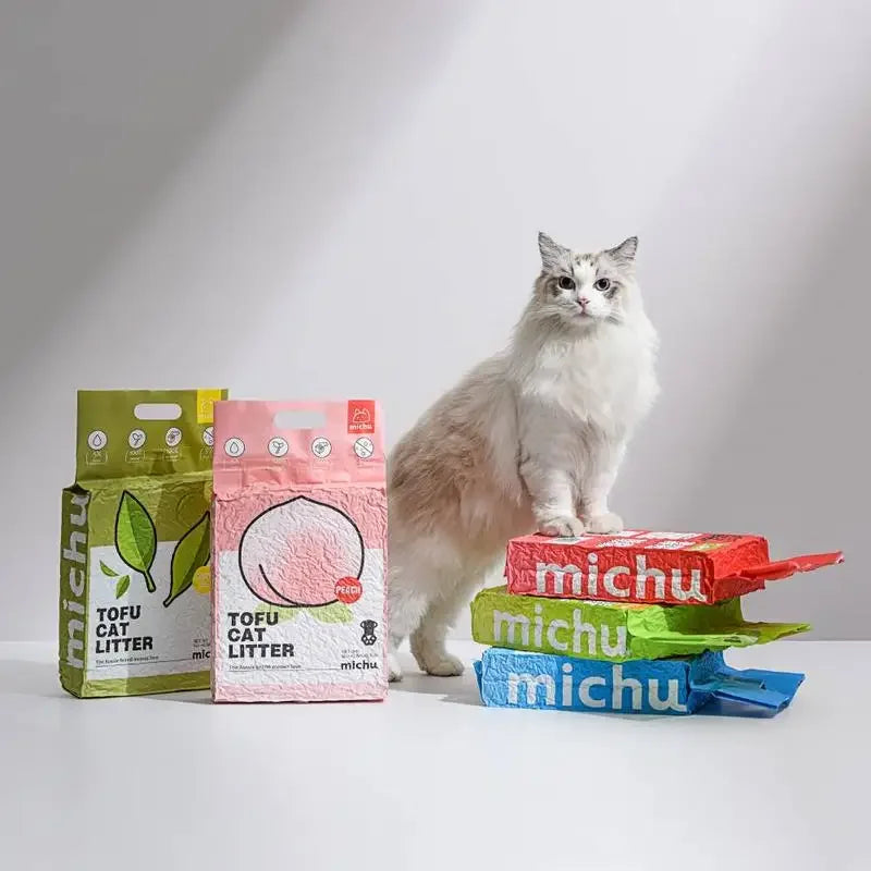 Michu Natural Clumping Tofu Cat Litter  5.5lb/88oz