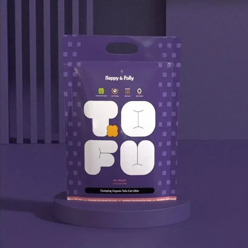 Tofu Cat Litter, Clumping, Flushable, Dust-Free, Odor Control, Low tracking, Not Suitable for Automatic Litter Boxes