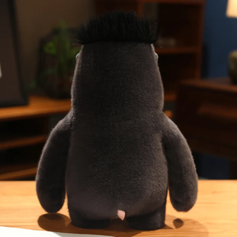 38cm  King Kong Plush Toys Black Ugly Gorilla Doll Movie Character Christmas Birthday Gift Zoo Souvenir