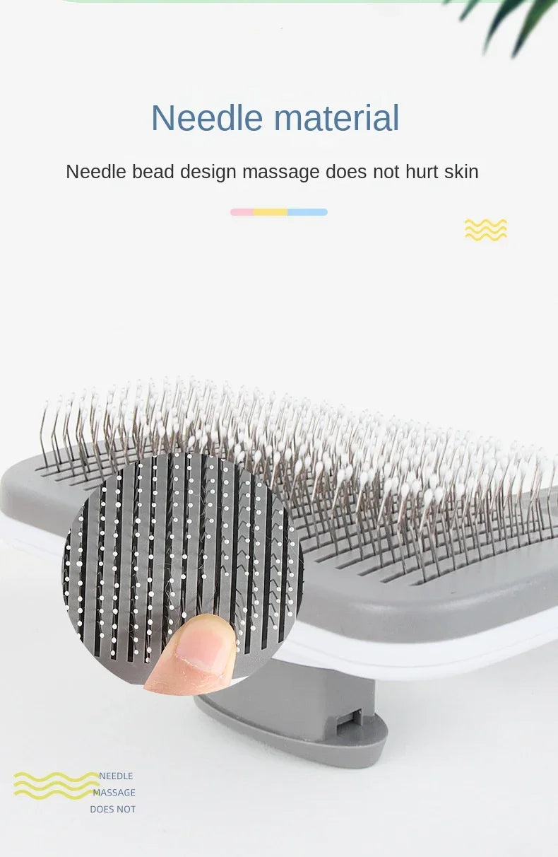 1PcsPet Dog Hair Brush Cat Comb Grooming And Care Cat Brush Stainless Steel Comb For Long Hair Dogs Cleaning