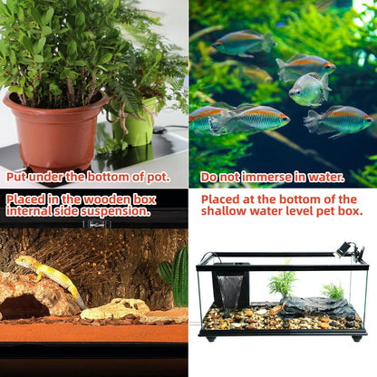 5-45W Plant Heating Mat Waterproof Reptile Heater Pad With Temperature Controller Carpet Adjustable Controller Garden Seedling