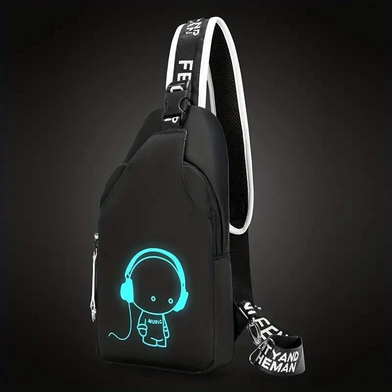 Cool Luminous Backpack Sets Music Boys Women Men USB Outerdoor Laotop Backpack Teens School Bags Capacity Travel Mochilas