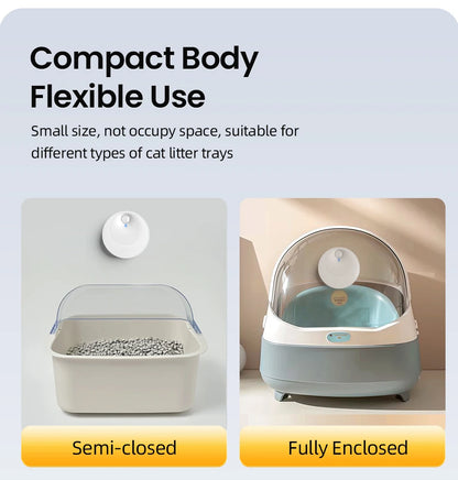 ROJECO Smart Cat Litter Deodoriser 4000mAh Cat Odor Purifier For Cat Litter Box Automatic Pet Toilet Deodorant Purifier Supplies