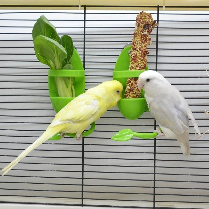 1pcs Bird Cuttlebone Holder Bird Cage Feeding Holder Vegetable Fruits Cuttlebone Holder for Parrot Budgies Parakeet Cockatiel