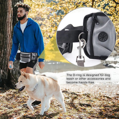 Dog Treat Pouch for Training Outdoor Dog Treat Pouch Training Feeding Bag Large Capacity Pet Trainer Reward Waist Bag Dog Supply