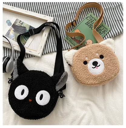 Japanese Style Kawaii Bag Women Cartoon Plush Shoulder Bag for Women 2022 New Crossbody Bag Small Phone&Purse Bag Bolsa Feminina