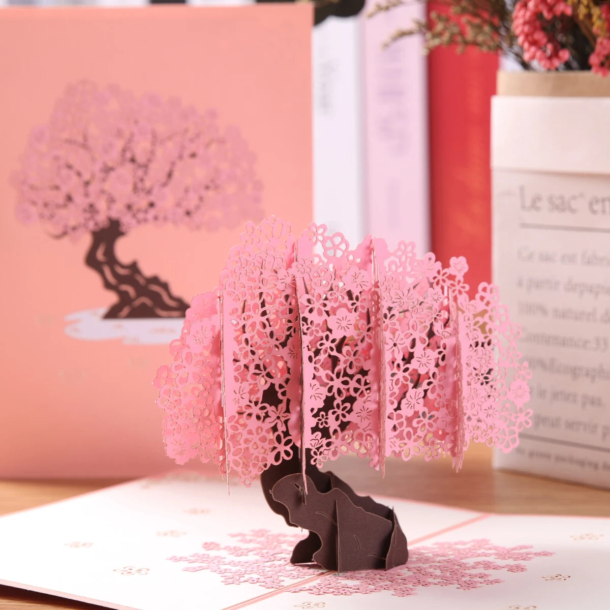 Pop-Up Flower Card Flora 3D Greeting Card for Birthday and Festivals